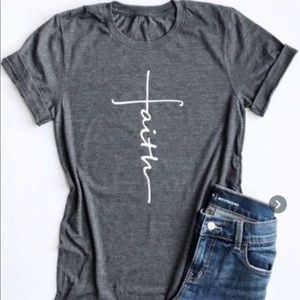 Faith Women’s Graphic Tee - Grey
